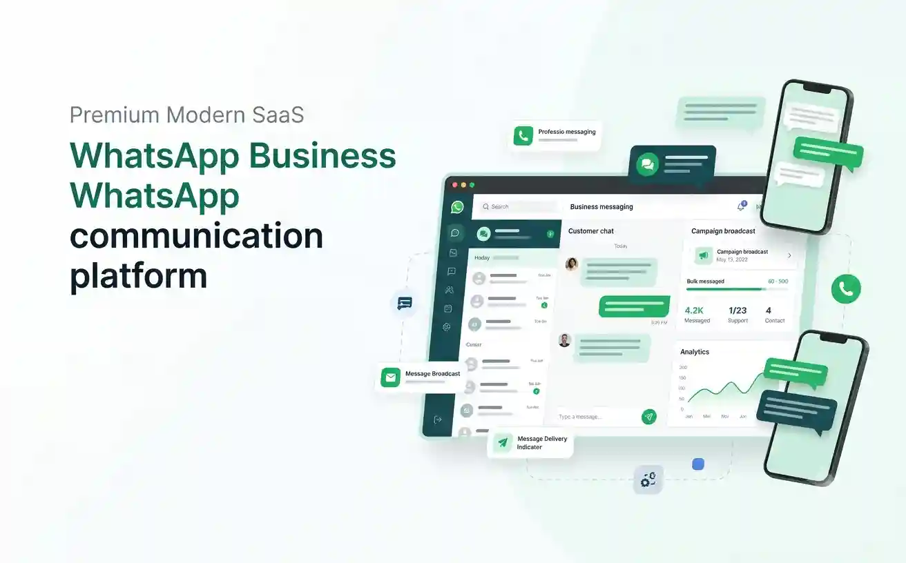 WhatsApp business messaging dashboard concept
